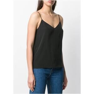 Equipment Layla Camisole Black 100% Silk Luxury Adjustable Strap Top Women Small